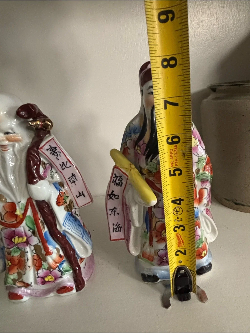 Three vintage Chinese porcelain wise men figurines